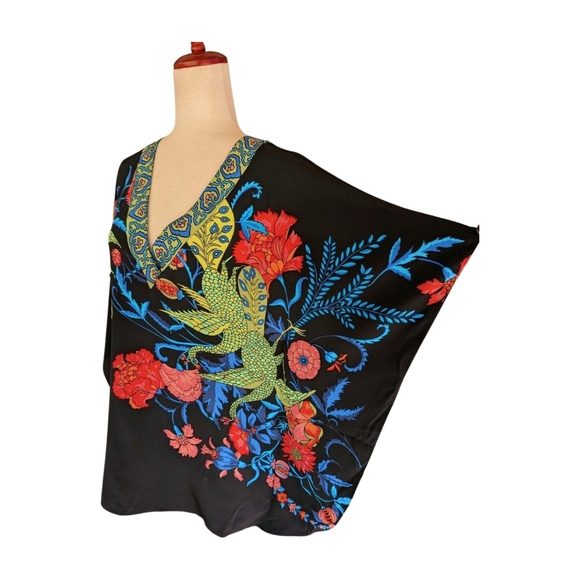 Stunning TIBI‎ Silk Floral Kimono/Kaftan Blouse Size XS - Picture 7 of 10